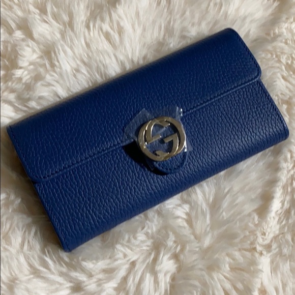 AuthenticGucci BLUE Mormont Wallet